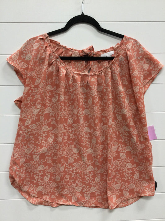 Top Ss By Lc Lauren Conrad In Coral, Size:1X