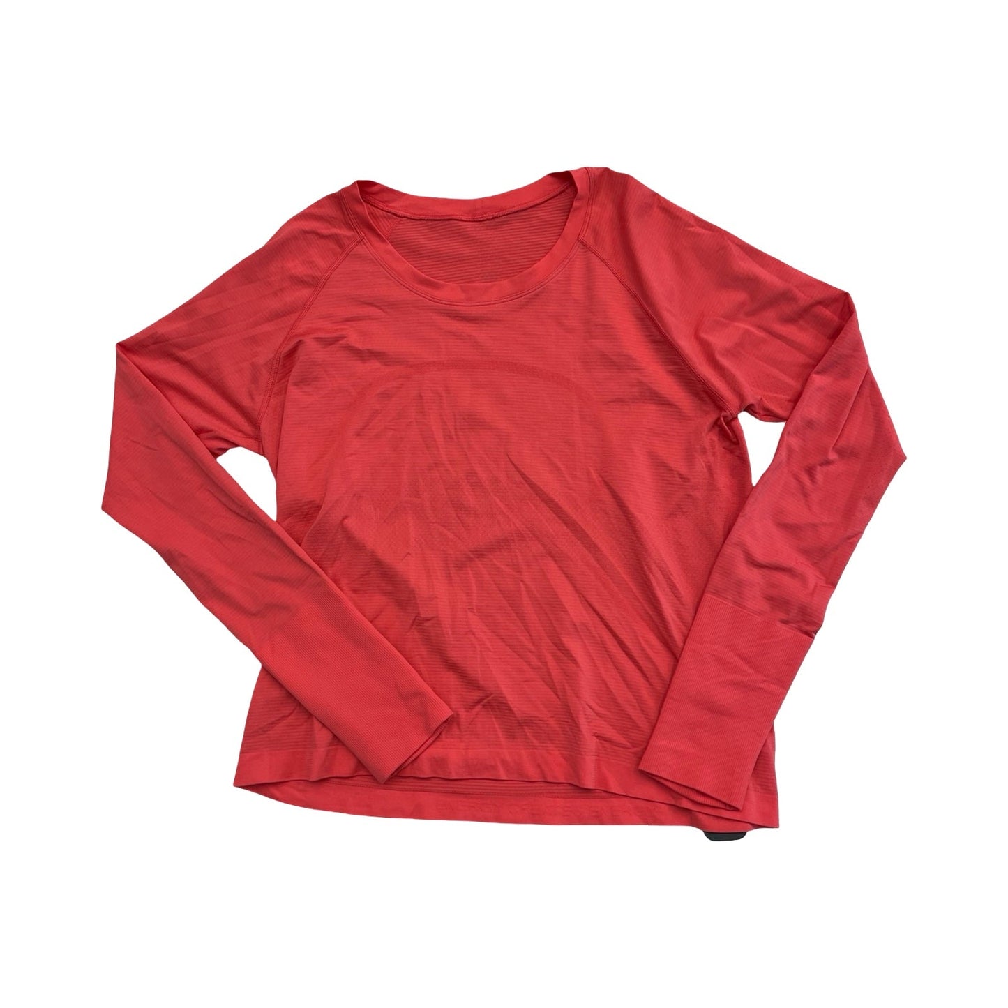 Athletic Top Ls Crewneck By Lululemon In Coral, Size:14