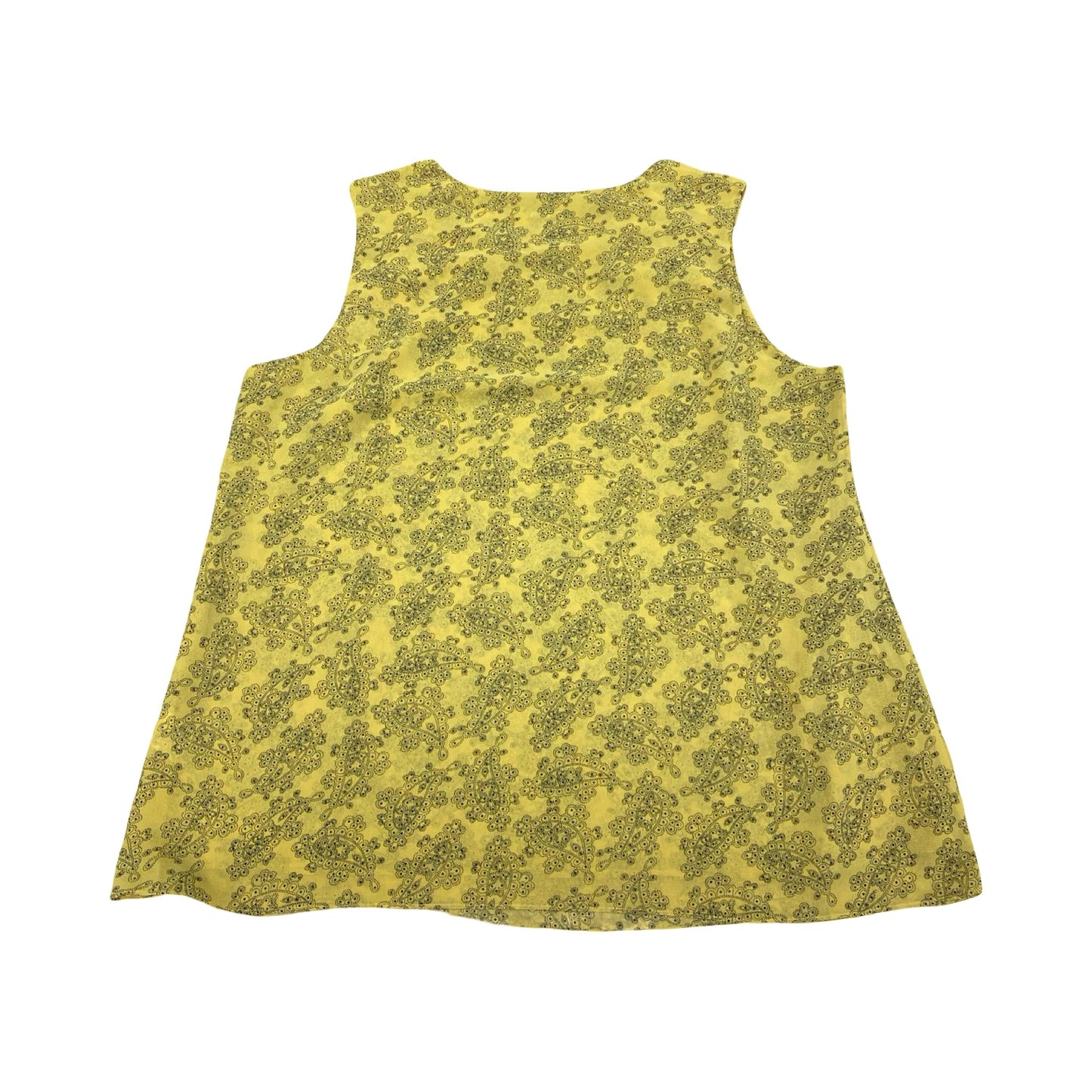 Top Sleeveless By Cabi In Black & Yellow, Size:Xl