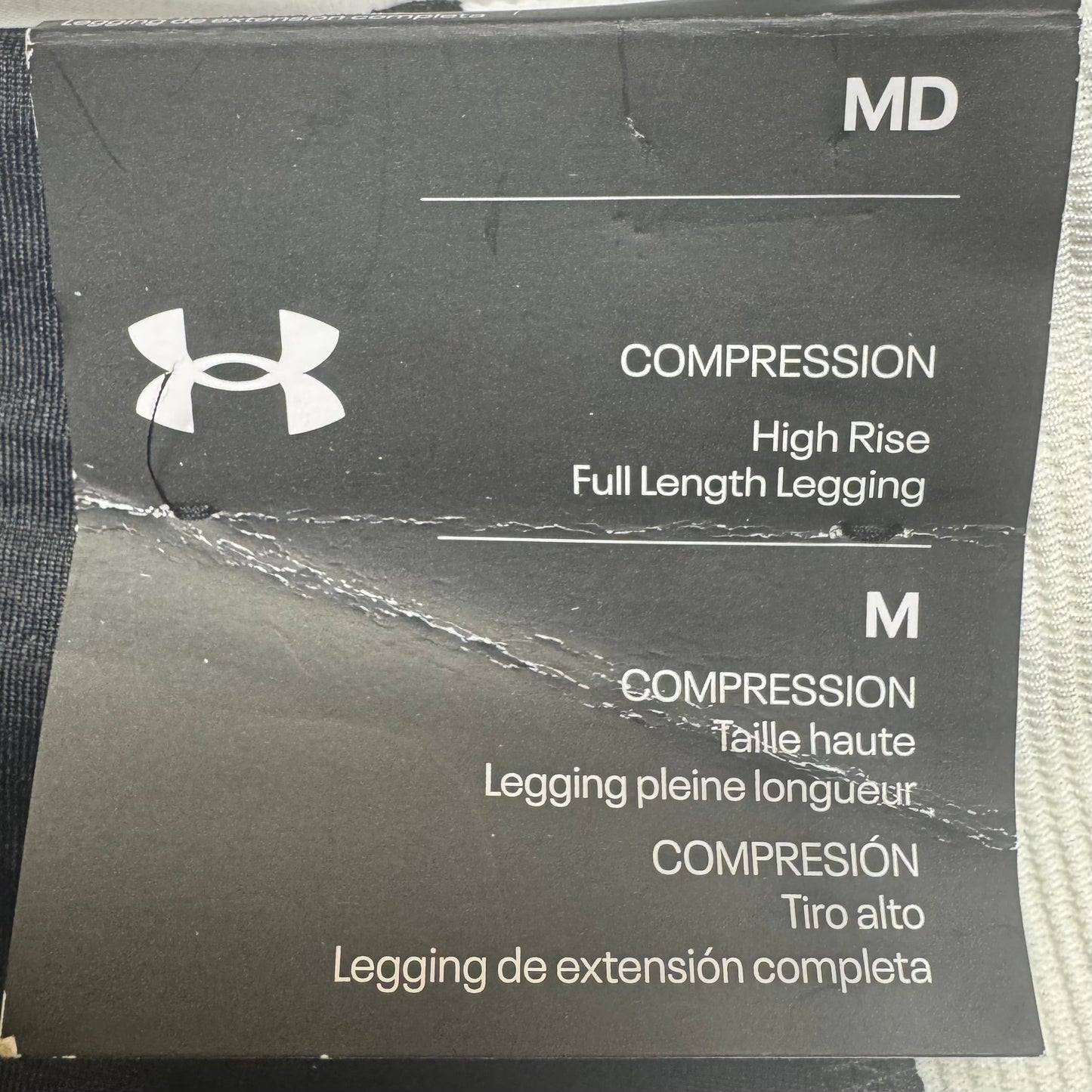 High Rise Compression Athletic Leggings By Under Armour In Black & White, Size: M
