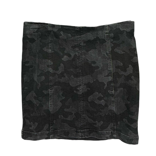 Modern Femme Camo Mini Skirt By Free People In Black Denim, Size: 6