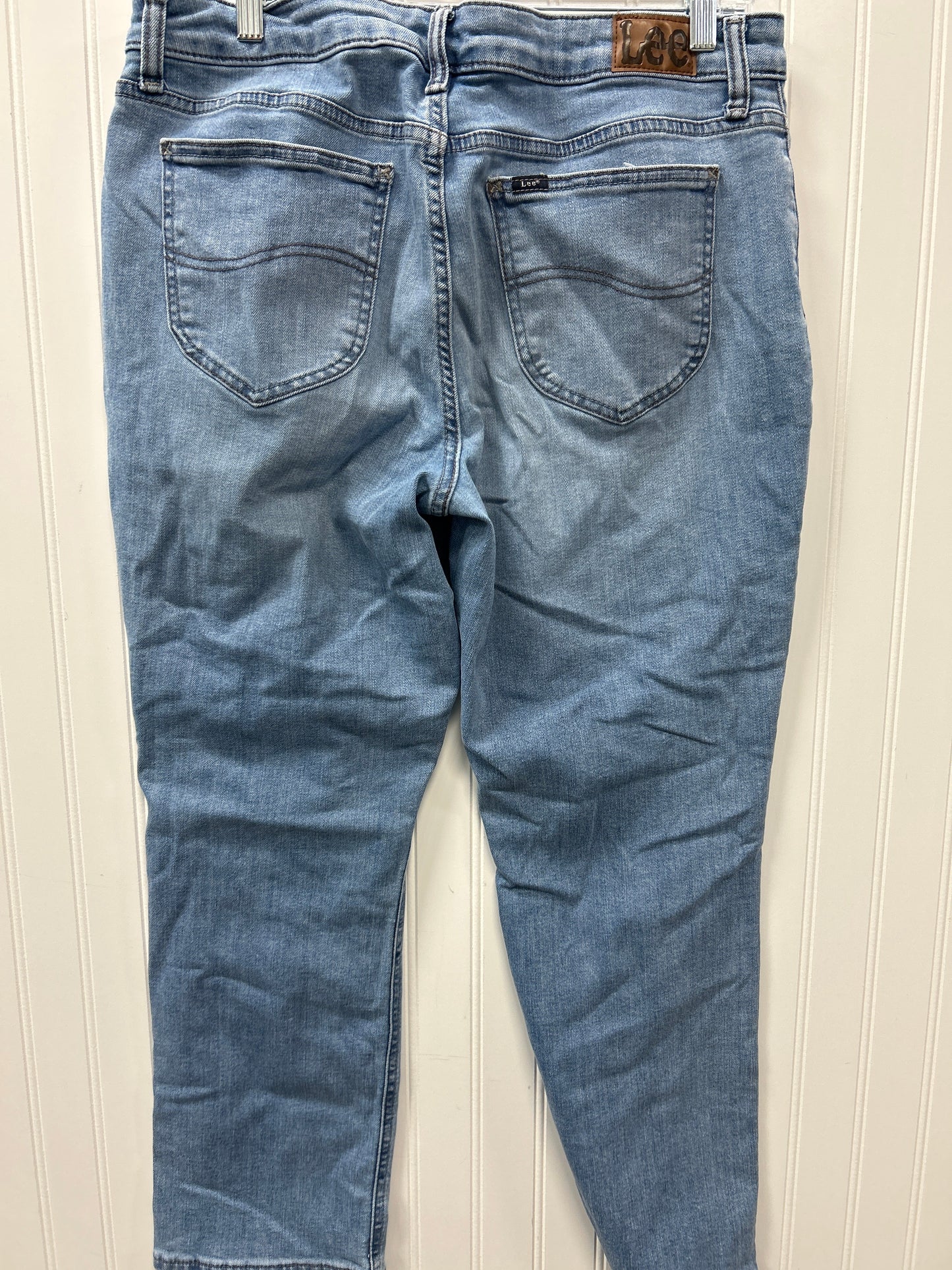 Jeans Straight By Lee In Blue Denim, Size:14