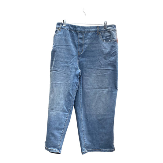 Jeans Cropped By Croft And Barrow In Blue, Size:18