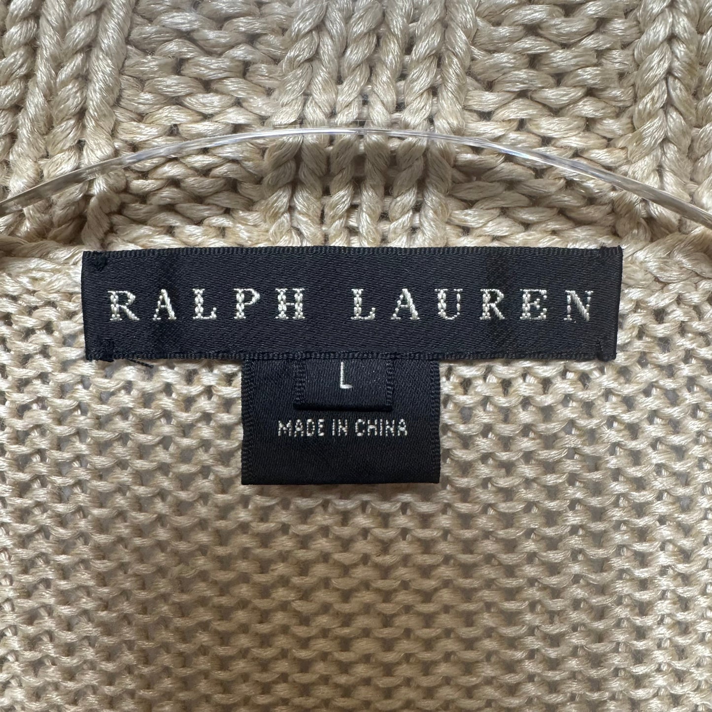 Silk linen Blend Sleeveless Sweater By Ralph Lauren Black Label In Cream, Size: L