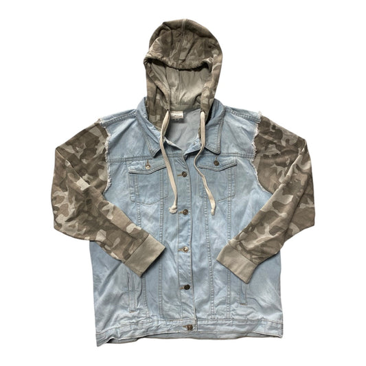 Jacket Denim By Sew In Love In Blue & Green, Size:Xl