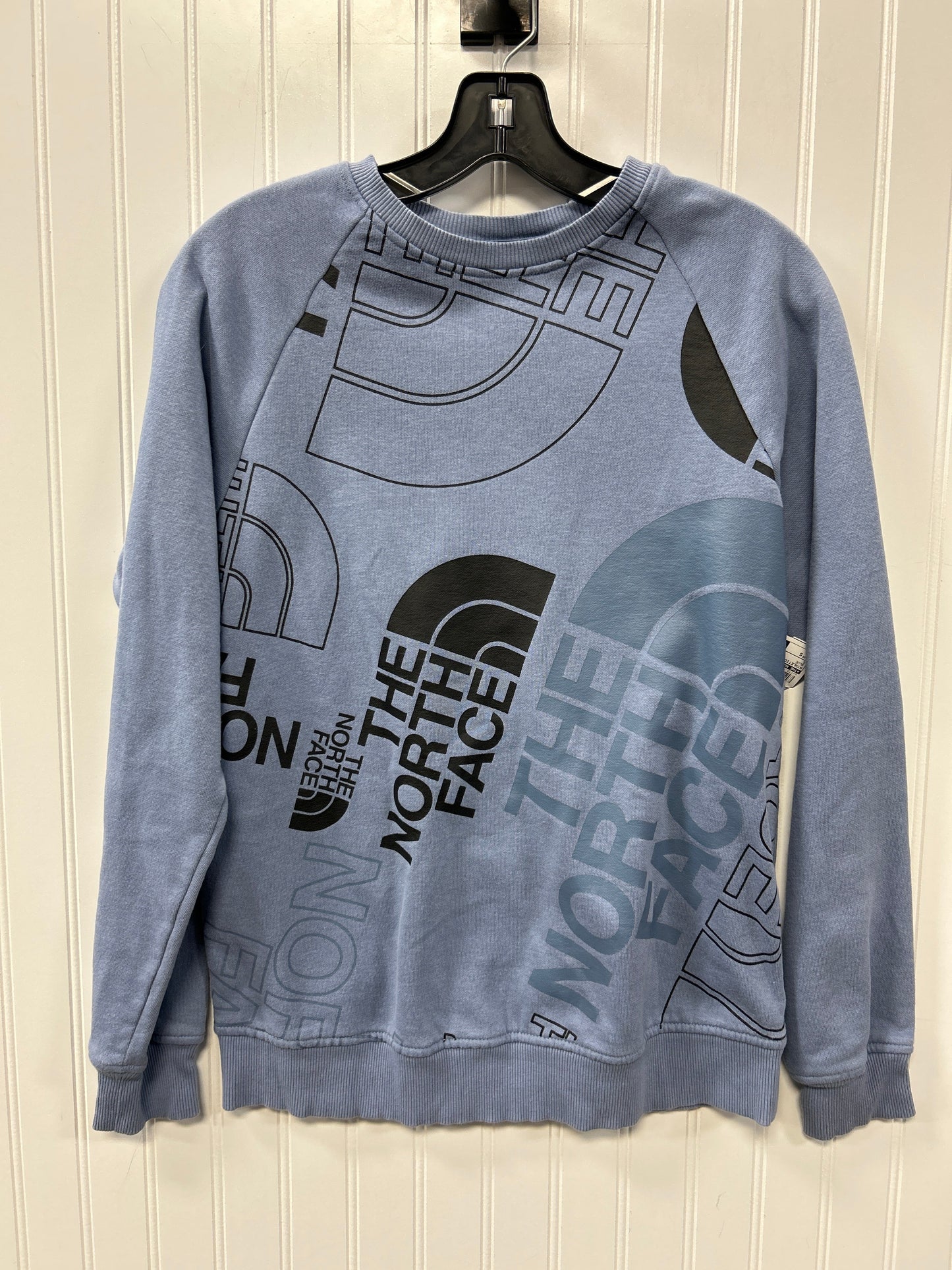Athletic Top Ls Crewneck By The North Face In Blue, Size:S