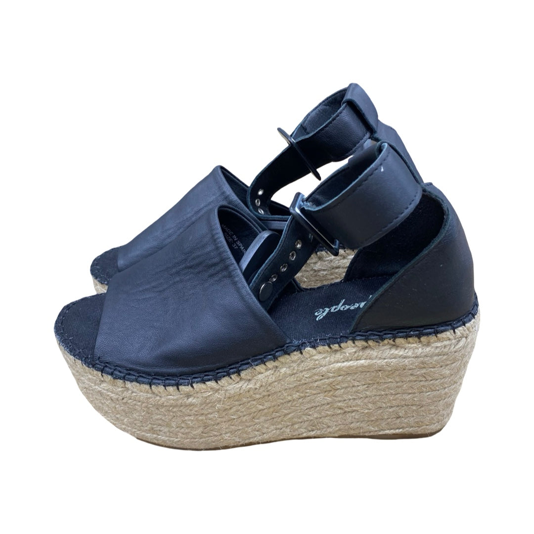 Sandals Heels Platform By Free People In Black, Size:6
