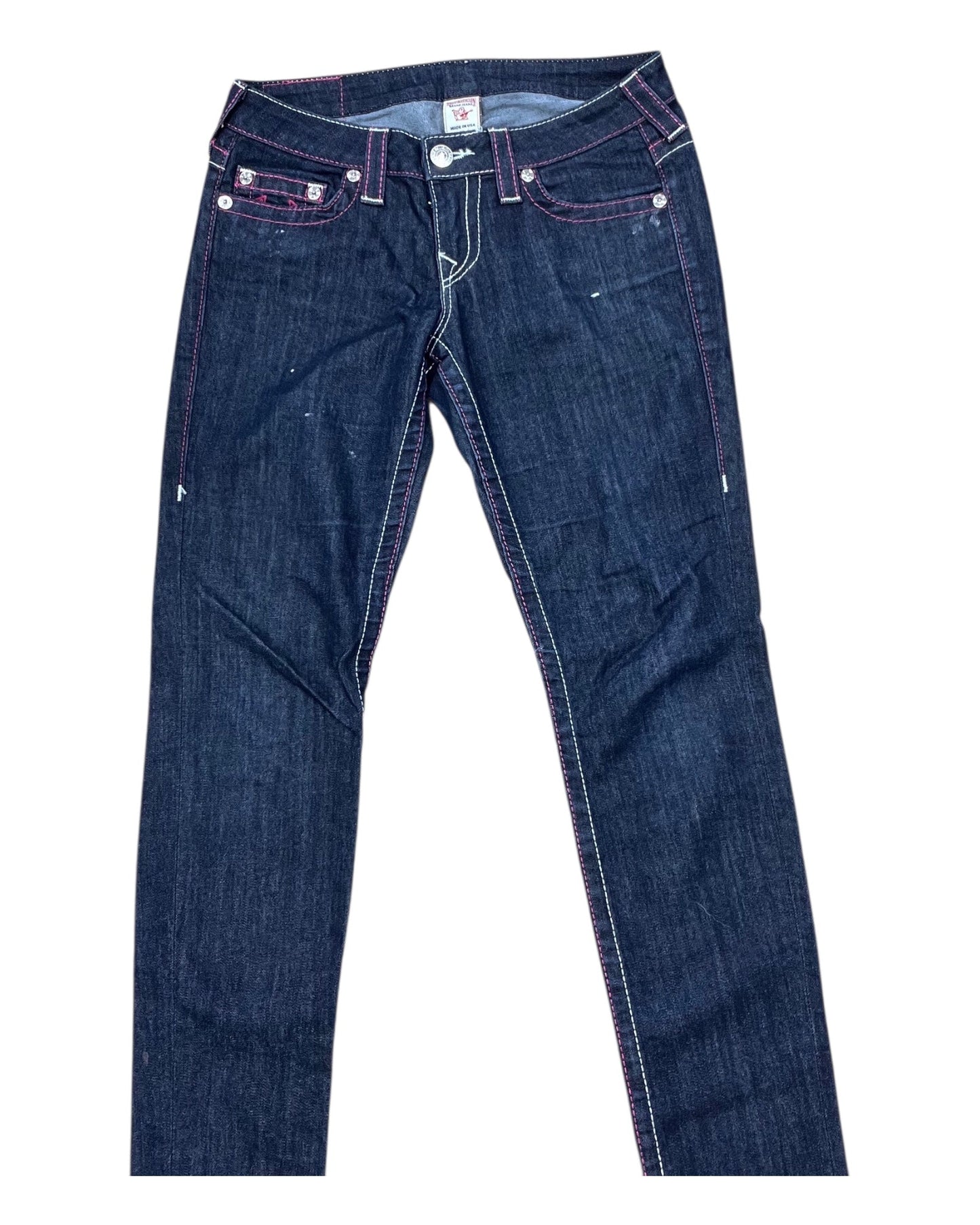 Jeans Boot Cut By True Religion In Blue Denim, Size:6