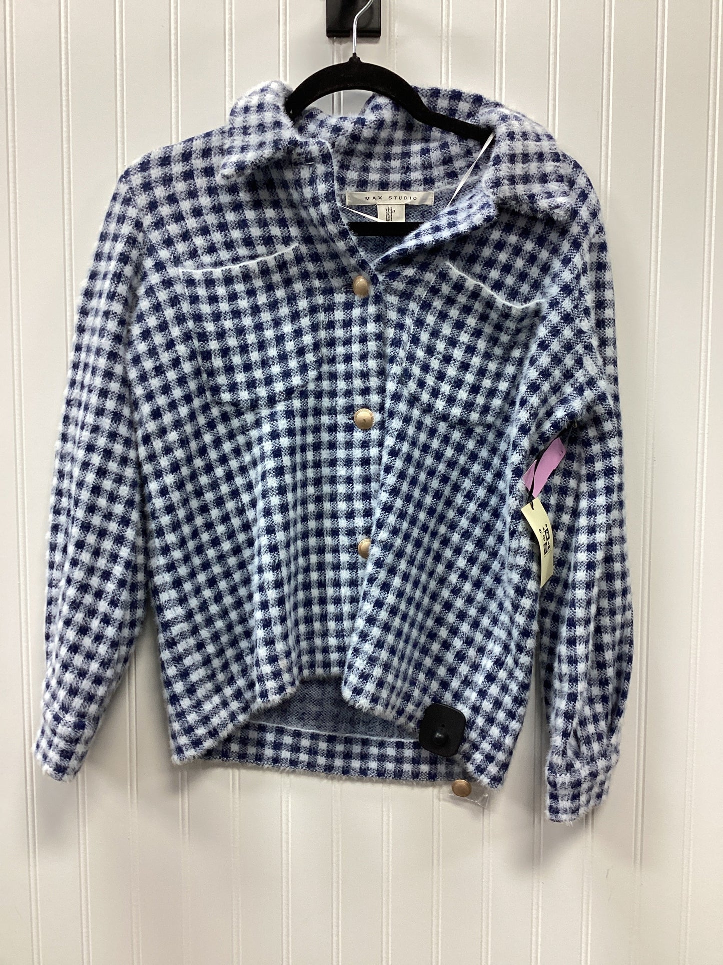 Sweater Cardigan By Max Studio In Blue, Size:S