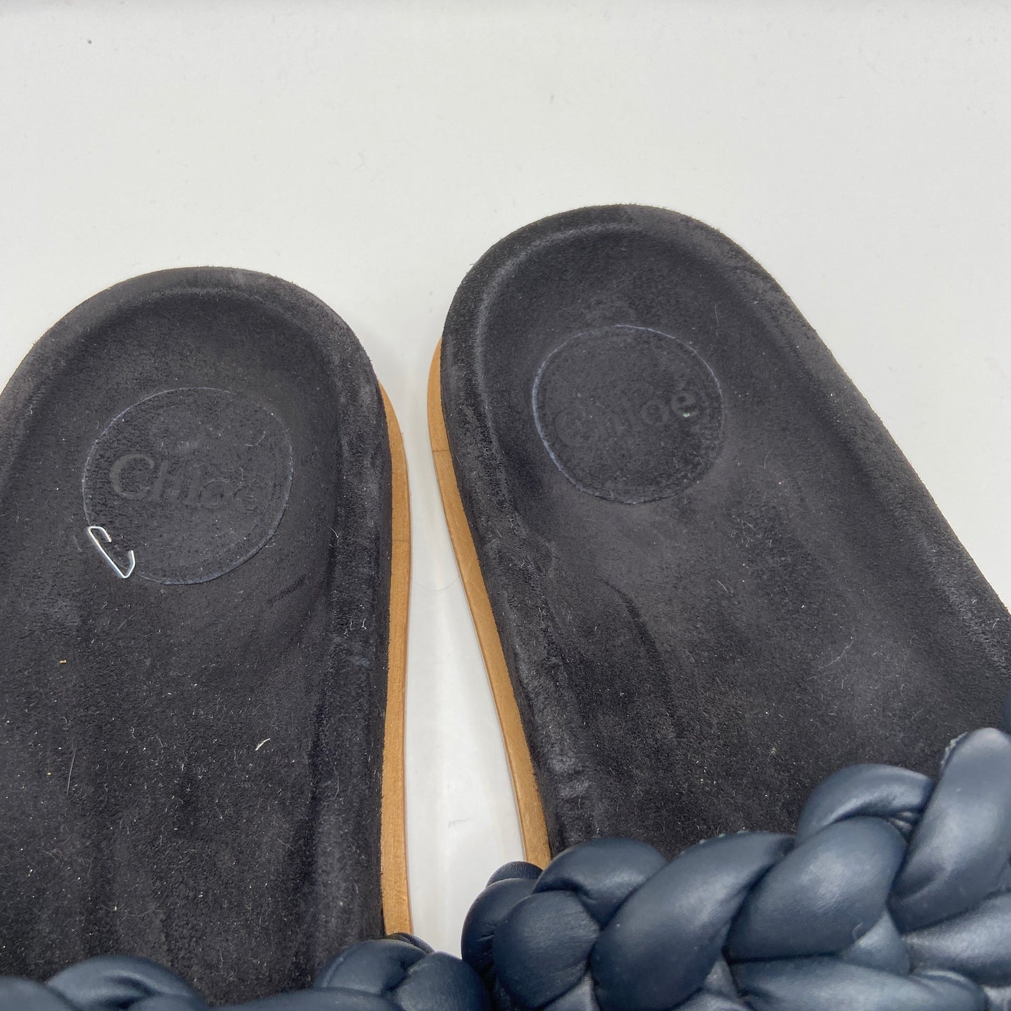 Sandals Luxury Designer By Chloe In Black, Size: 9