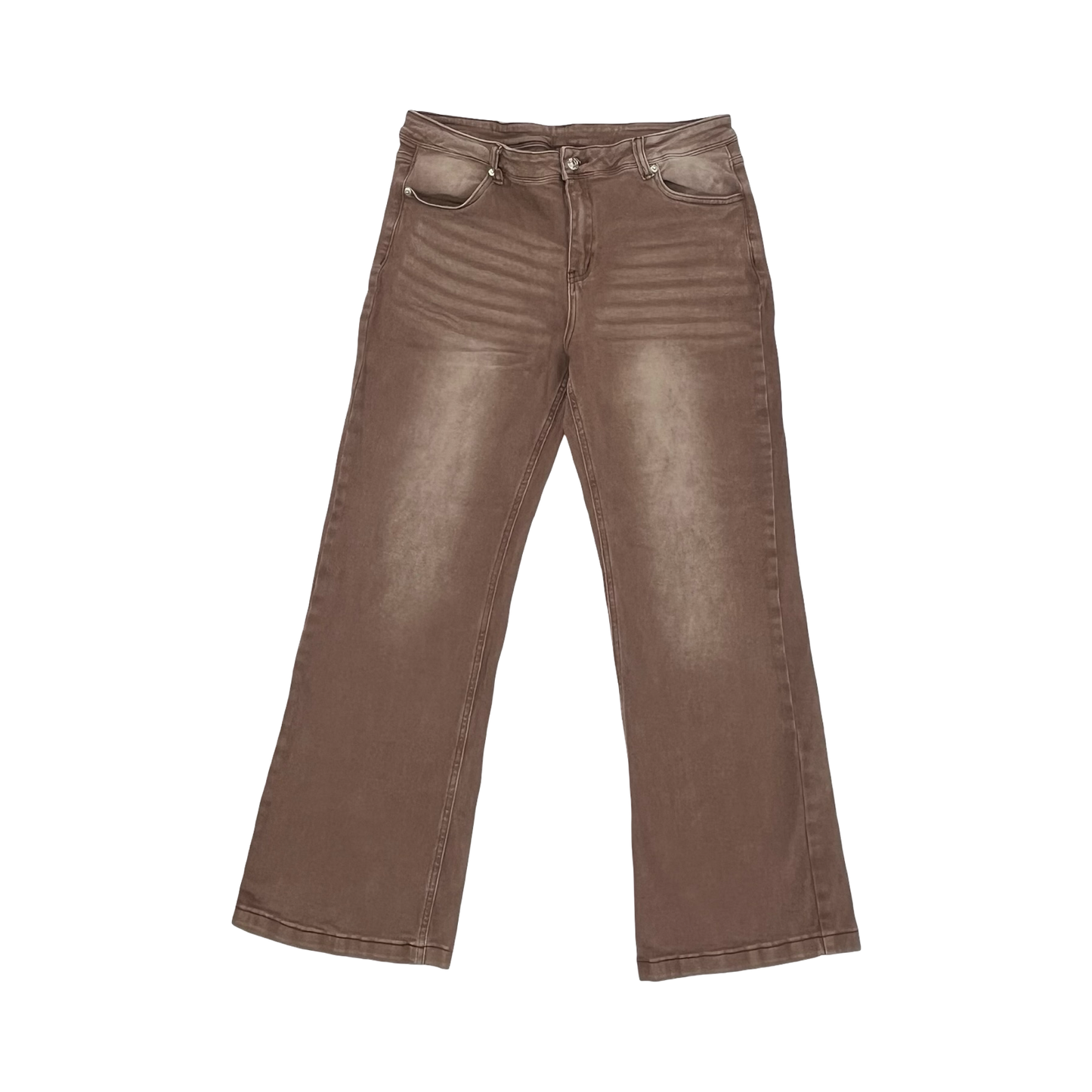 Jeans Straight By Clothes Mentor In Brown Denim, Size:16