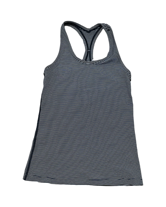 Athletic Tank Top By Lululemon In Black & White, Size:S