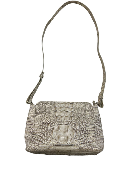 Crossbody Designer By Brahmin In Grey, Size:Medium