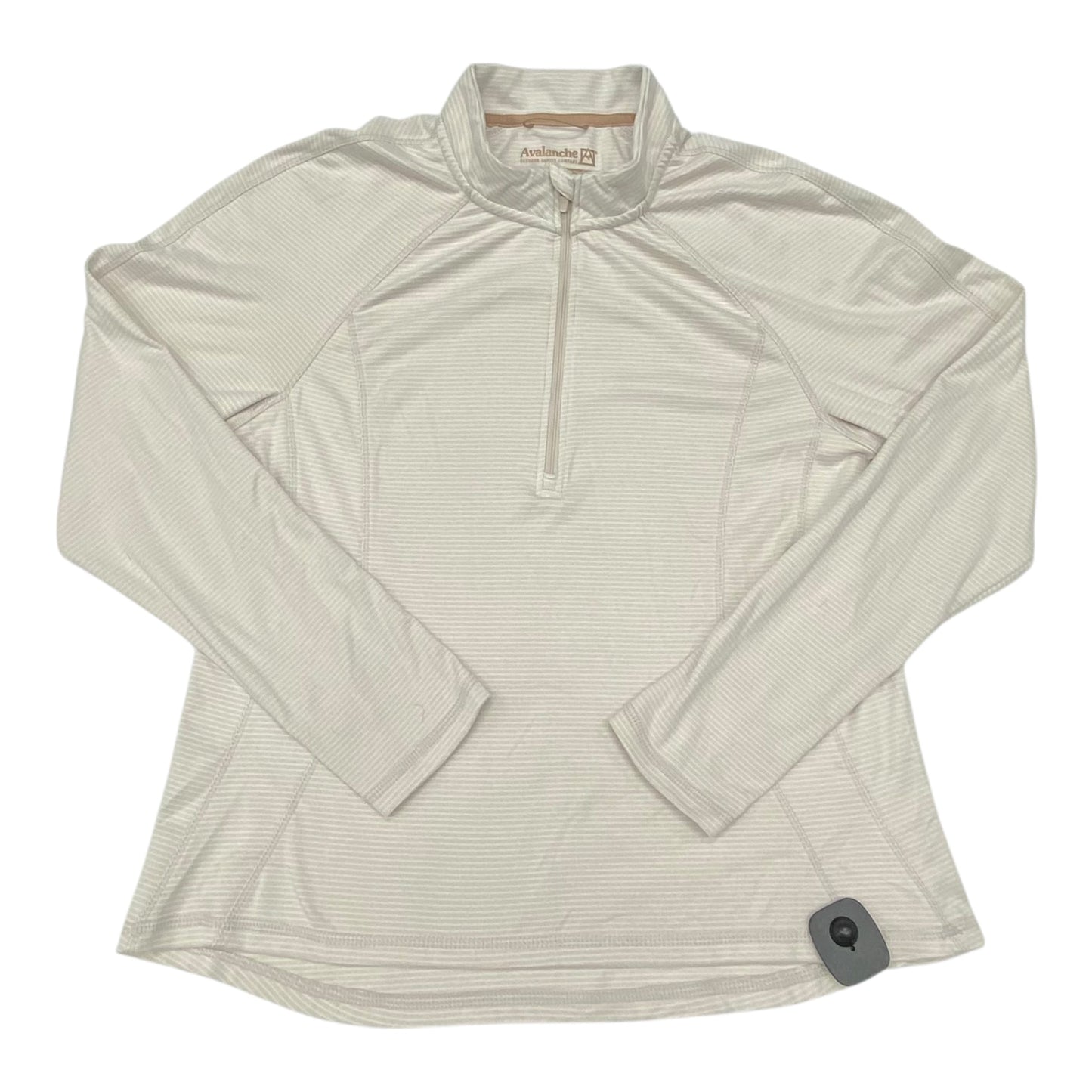 Athletic Top Ls Collar By Avalanche In Striped Pattern, Size:Xl