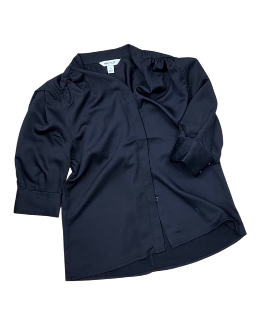 Blouse Ss By Nine West In Black, Size:Xs