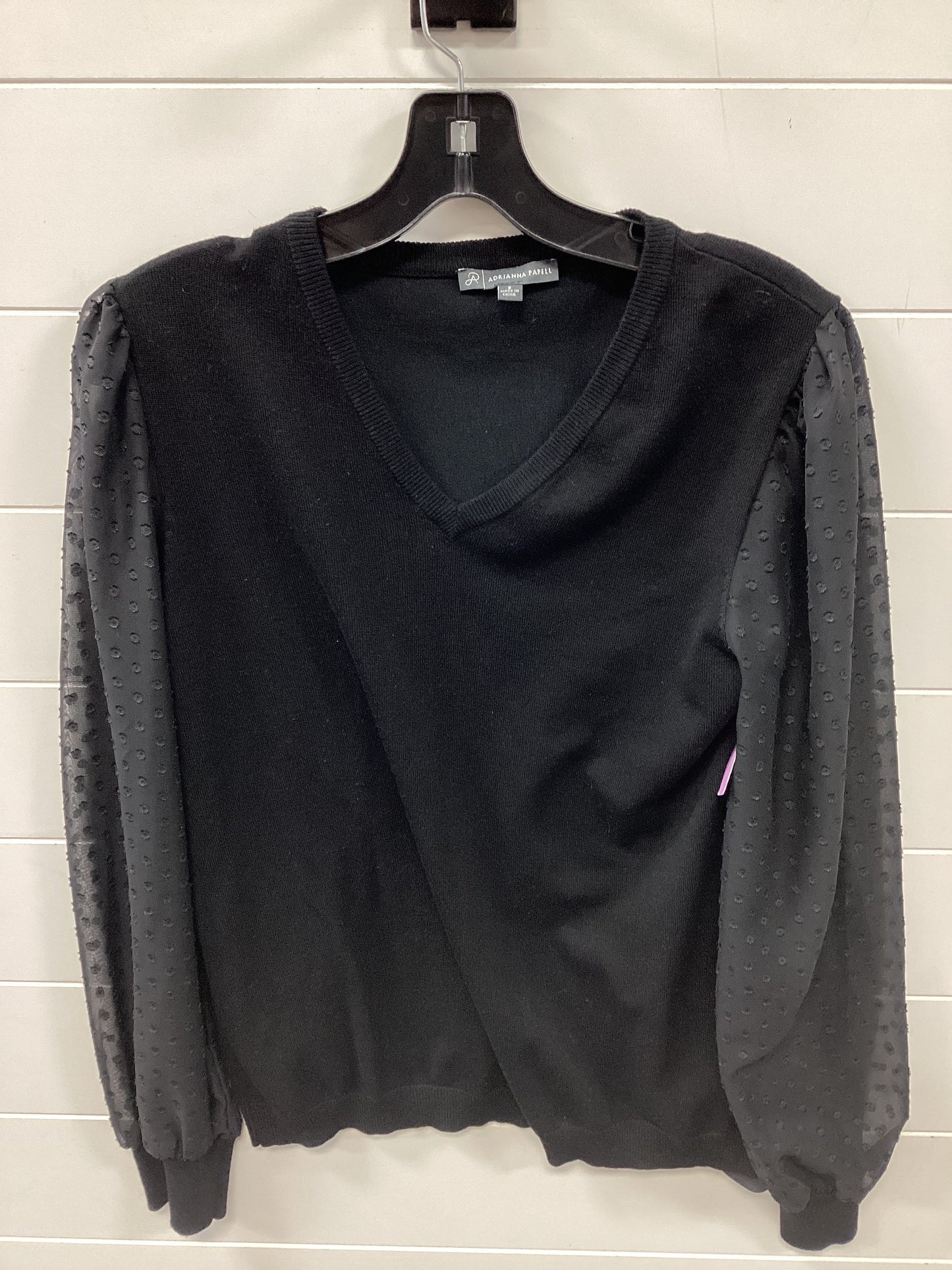 Top Ls By Adrianna Papell In Black, Size:S