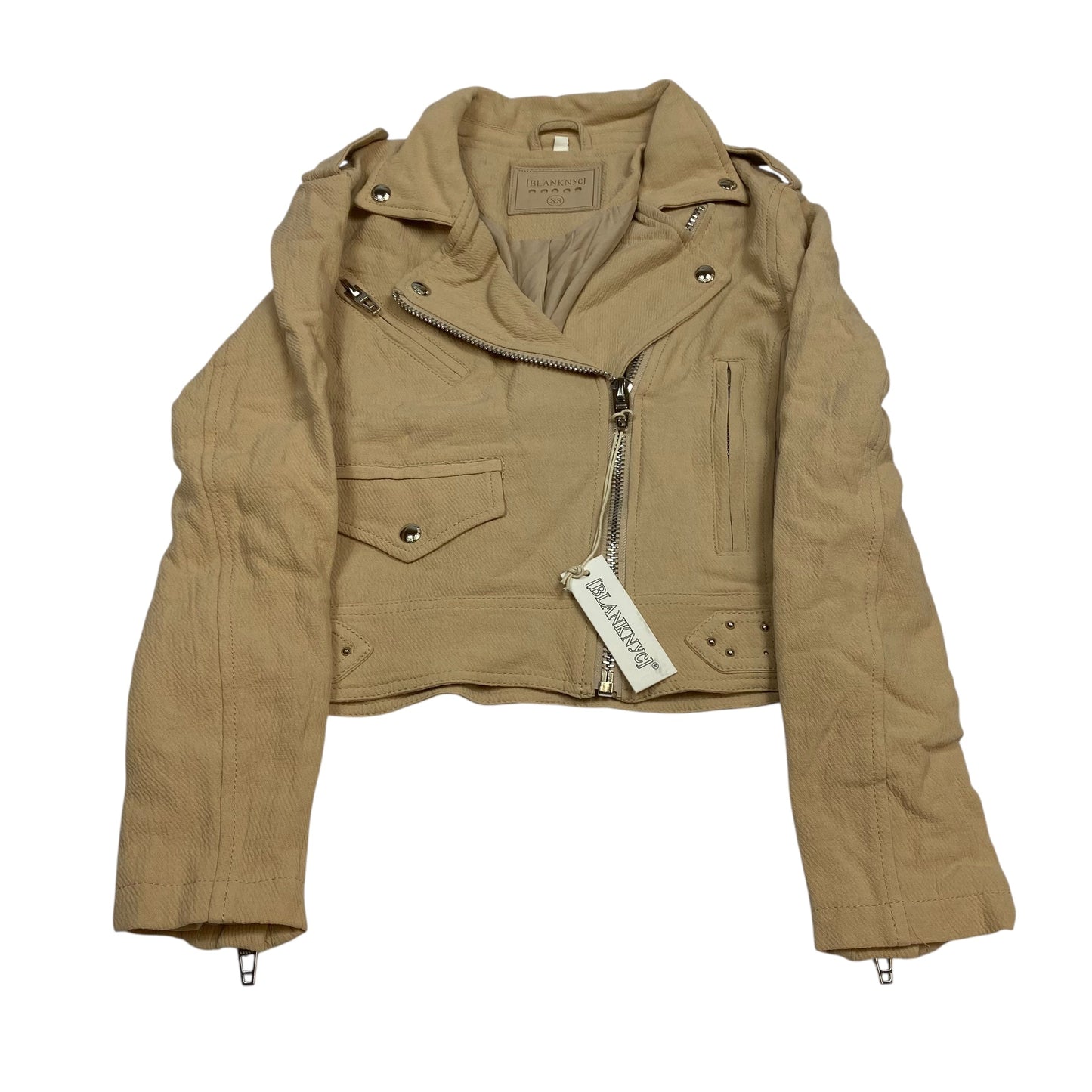 Jacket Moto By Blanknyc In Tan, Size:Xs
