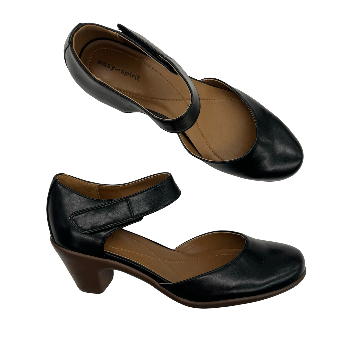 Shoes Heels Block By Easy Spirit In Black & Brown, Size:9.5