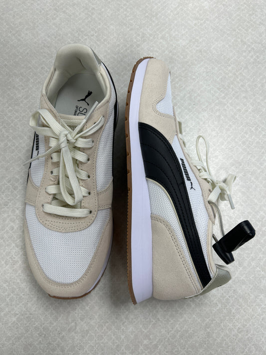 Shoes Sneakers By Puma In Tan & White, Size:8.5