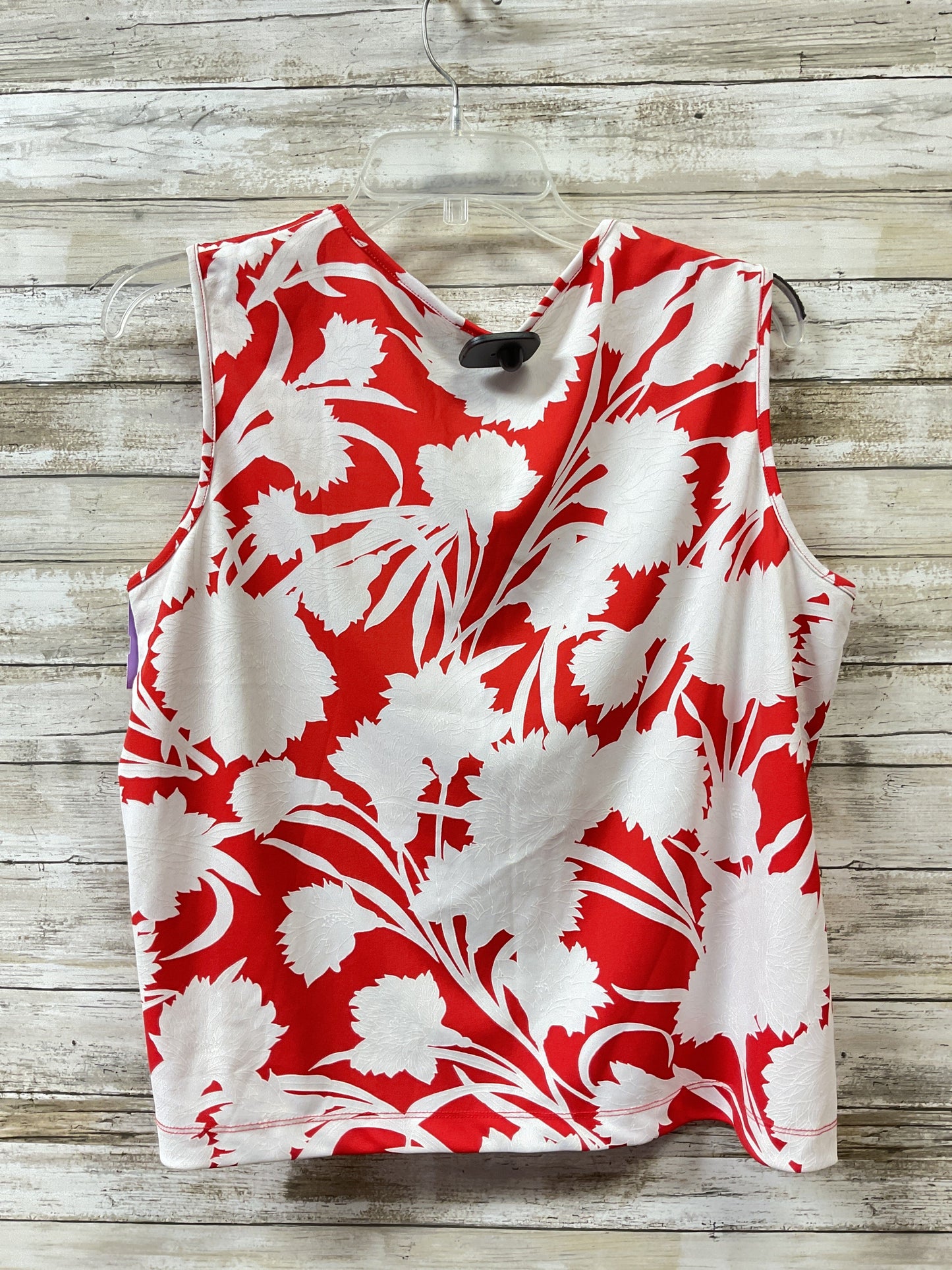 Skirt Set 2Pc By Emme In Red & White, Size:1X