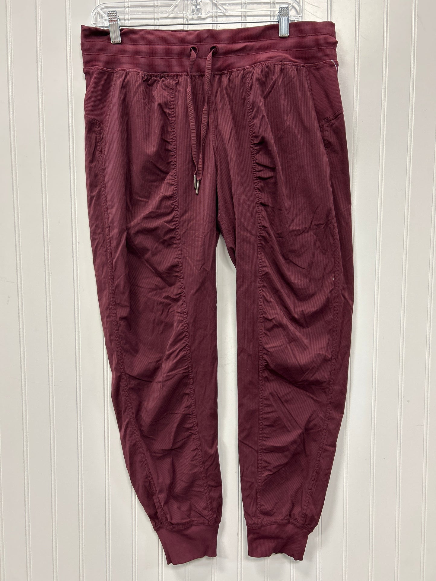 Athletic Pants By Lululemon In Red, Size:12