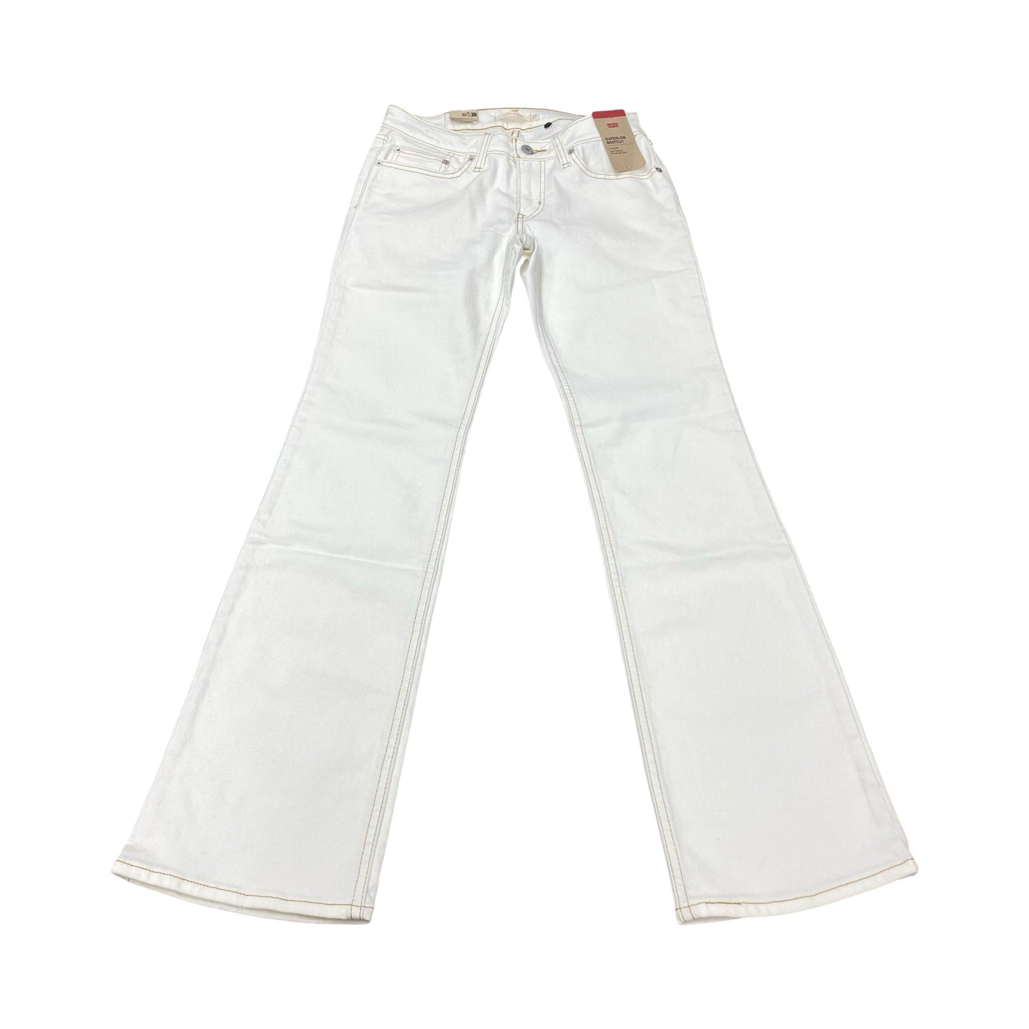 Jeans Boot Cut By Levis In White, Size:4L
