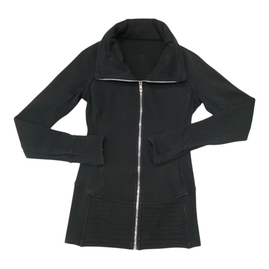 Athletic Jacket By Lululemon In Black, Size:4