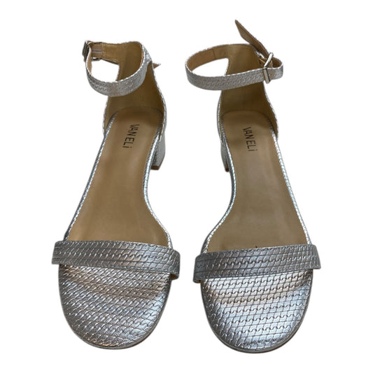 Sandals Heels Kitten By Michael By Michael Kors In Grey, Size:8.5