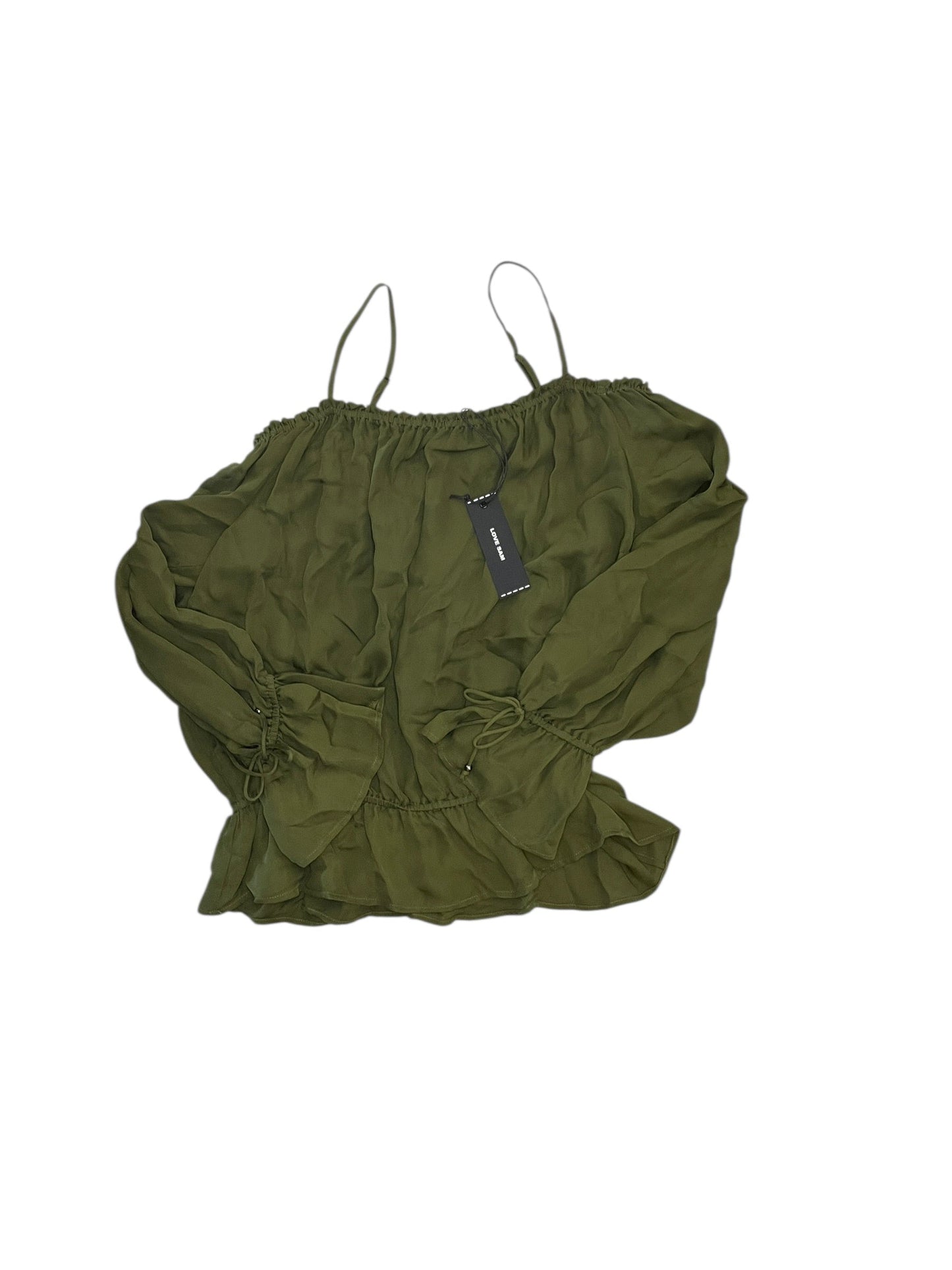 Blouse Ls By Cma In Green, Size:M
