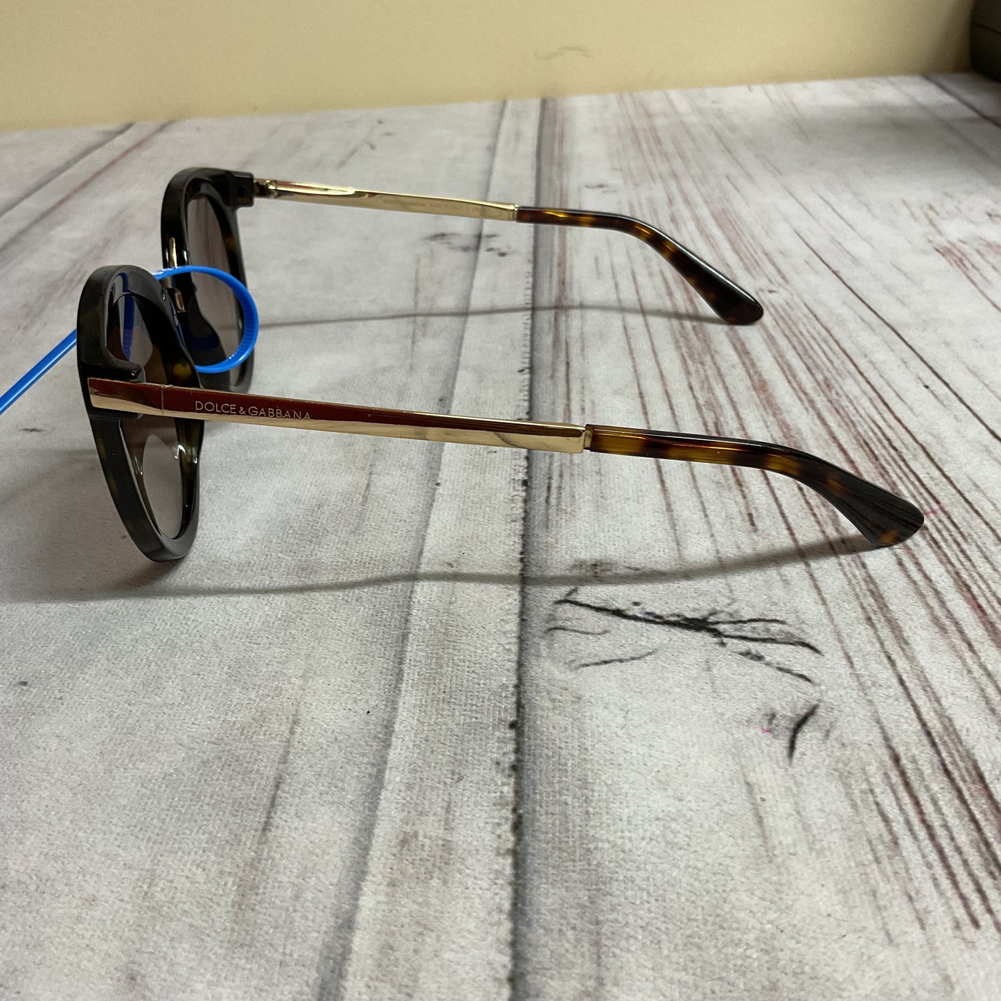 Sunglasses Luxury Designer By Dolce And Gabbana In Tortoise Shell Print