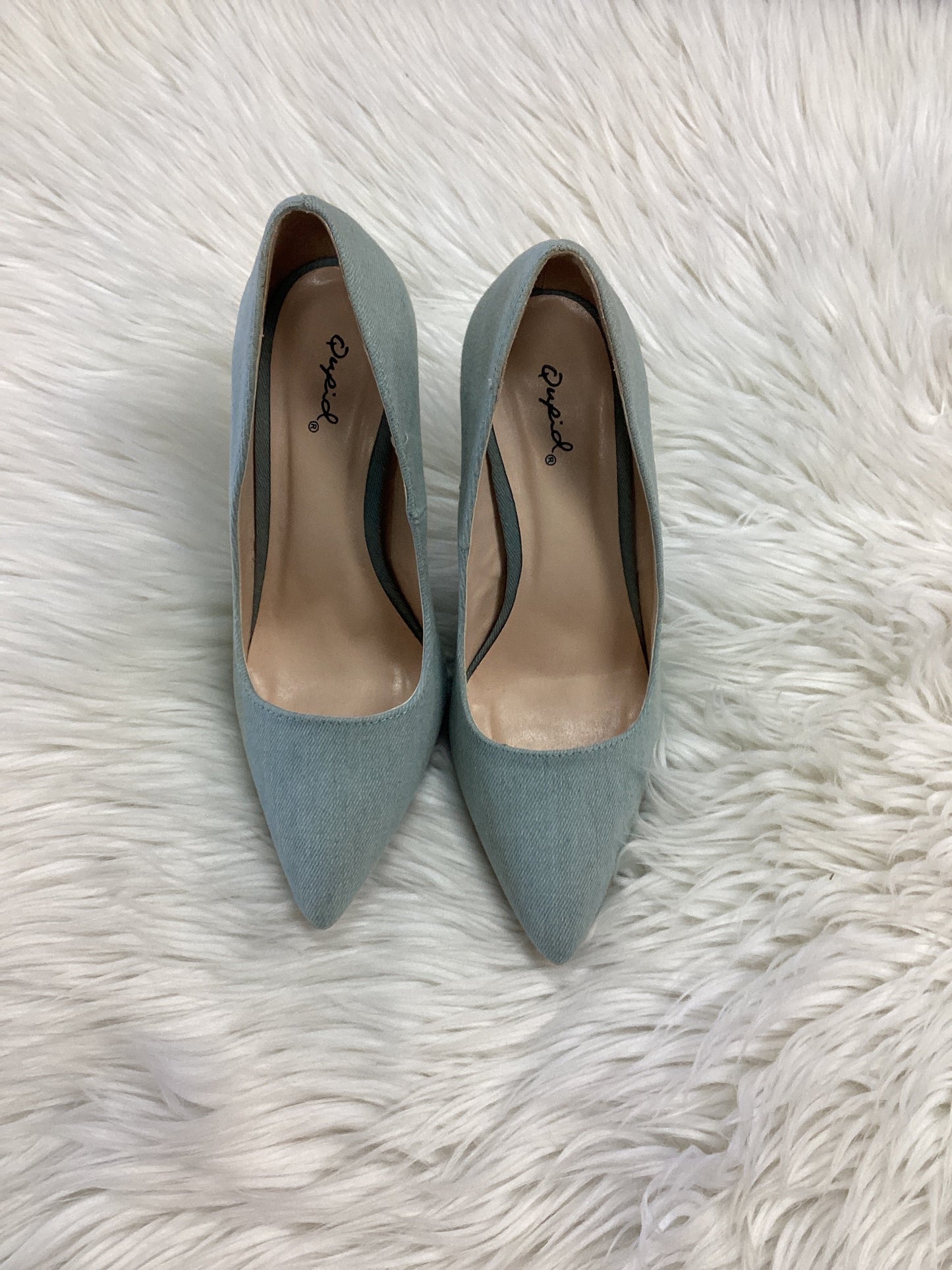 Shoes Heels Stiletto By Qupid In Blue, Size:8