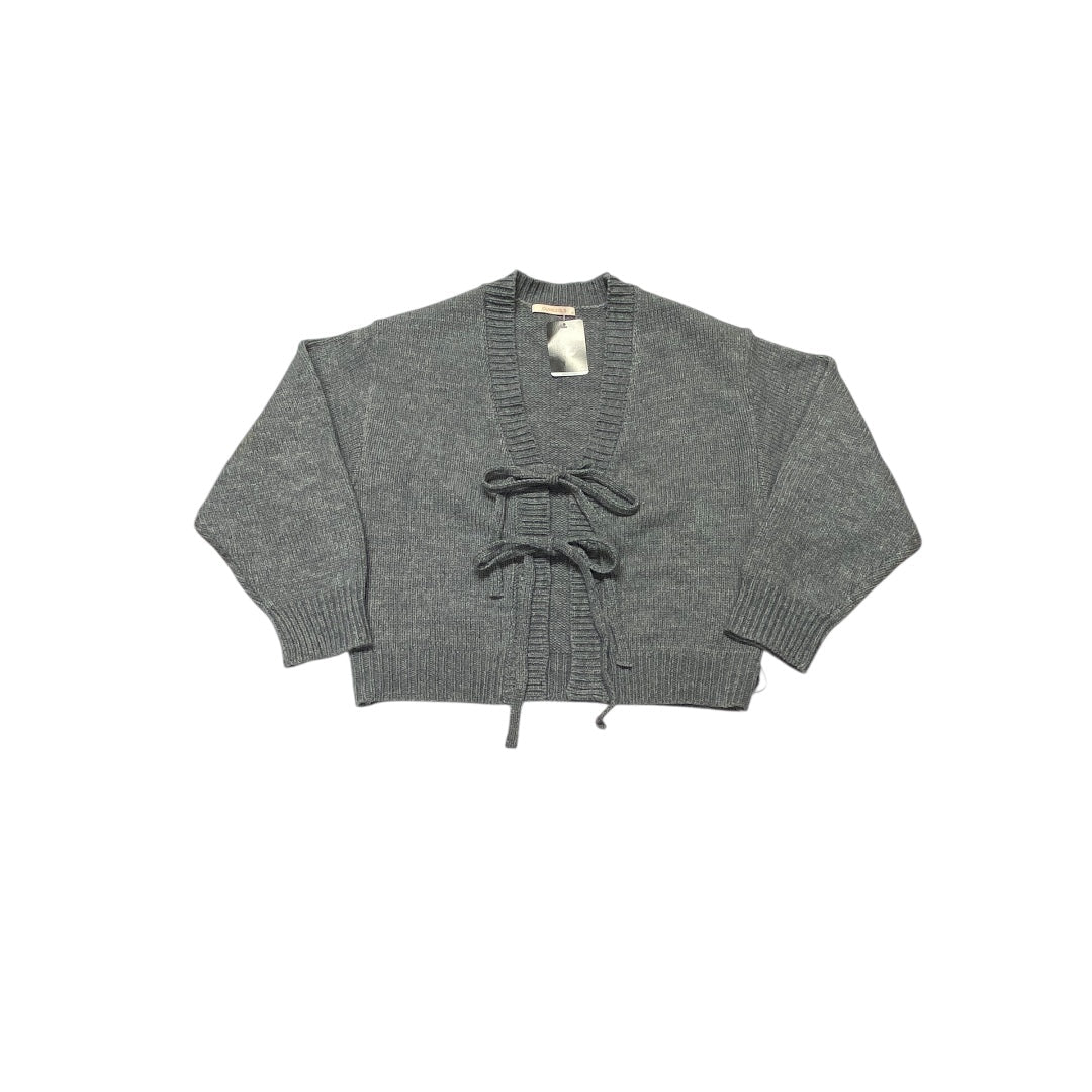 Sweater Cardigan By Olivaceous In Grey, Size:M