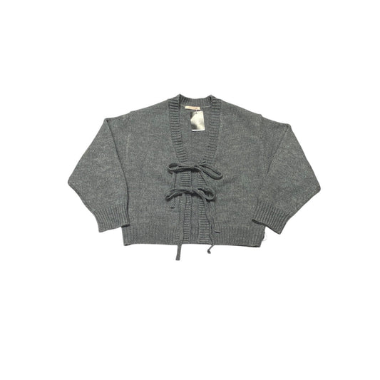 Sweater Cardigan By Olivaceous In Grey, Size:M