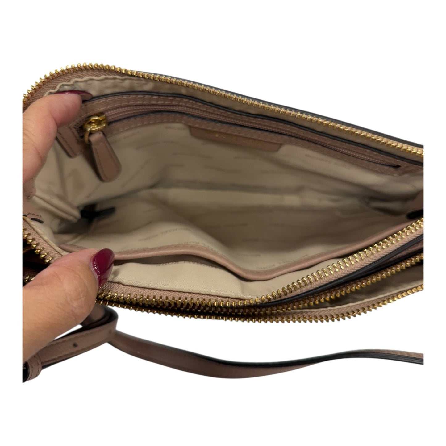 Crossbody Designer By Michael Kors In Pink, Size:Medium