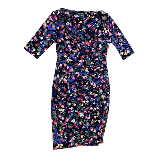 Dress Casual Midi By Lauren By Ralph Lauren In Floral Print, Size:S