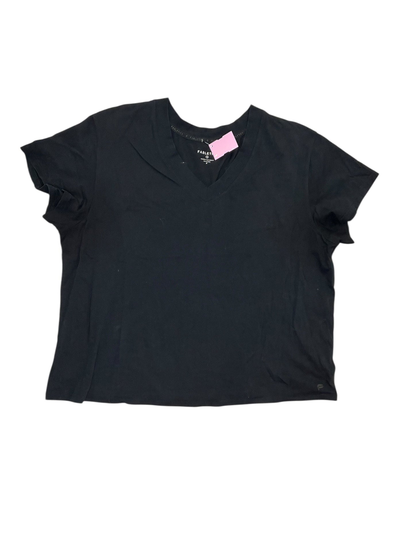 Athletic Top Ss By Fabletics In Black, Size:1X