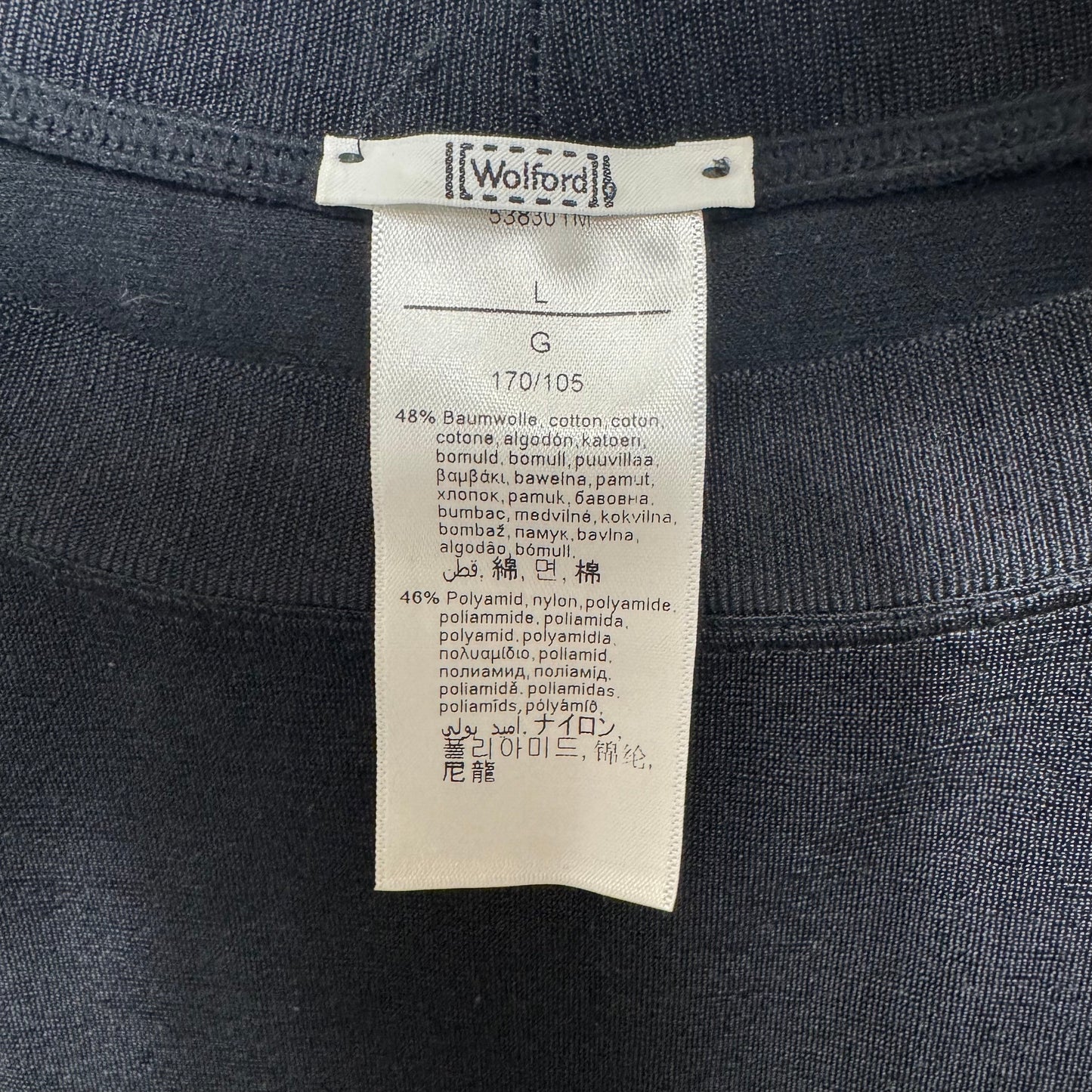 BERLIN Bodysuit Long sleeve By Wolford In Black, Size: L