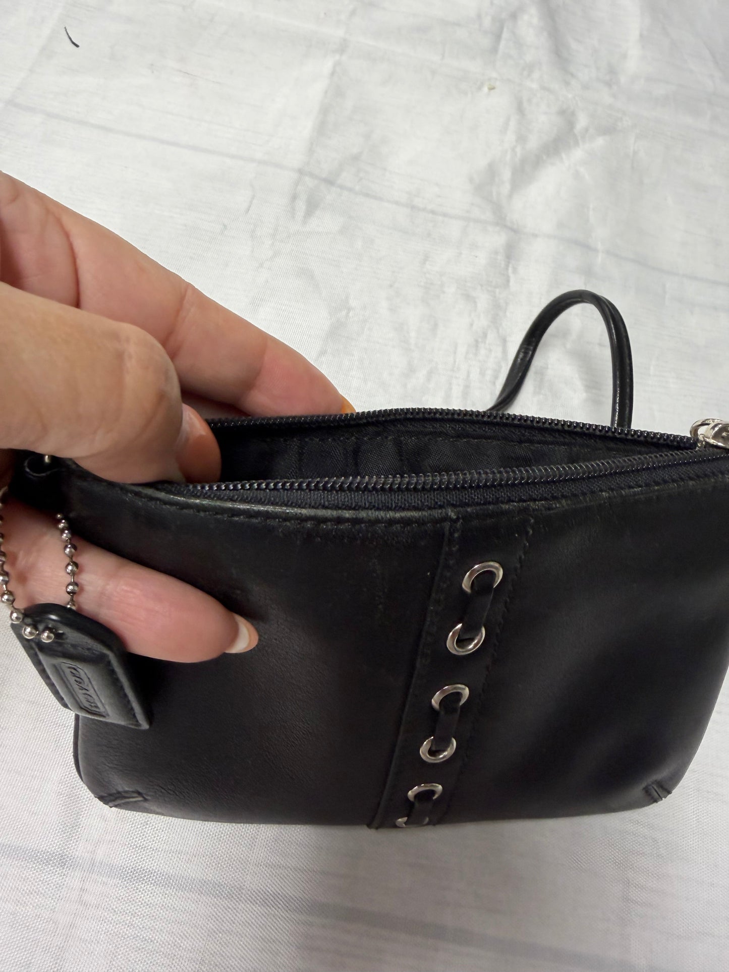 Wristlet Designer By Coach In Black, Size:Small
