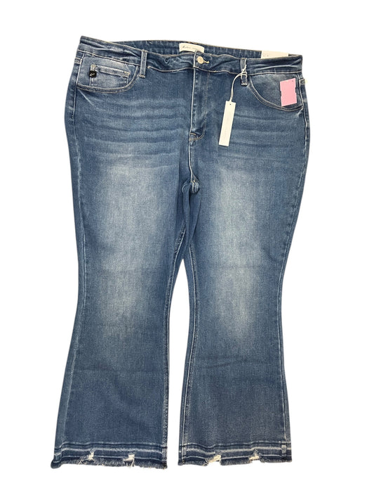 Jeans Boot Cut By Kancan In Blue Denim, Size:16