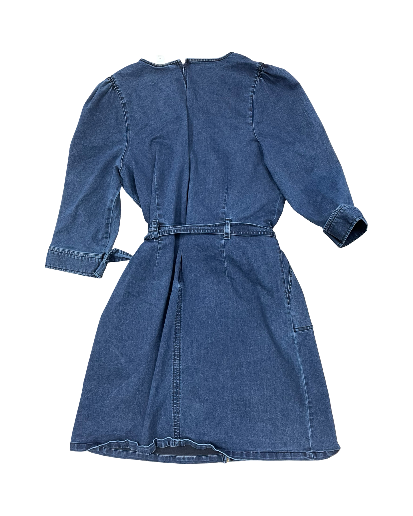 Dress Casual Midi By Liz Claiborne In Blue Denim, Size:16
