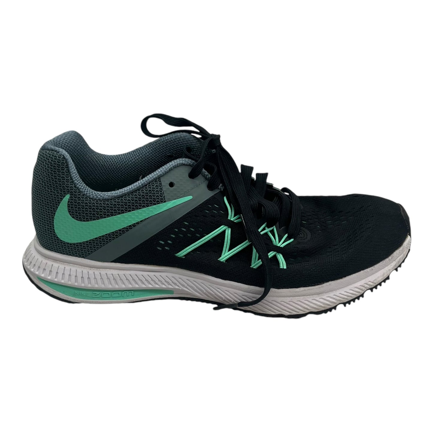 Shoes Athletic By Nike In Black & Green, Size:9