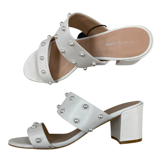 Shoes Designer By Stuart Weitzman In White, Size:9.5