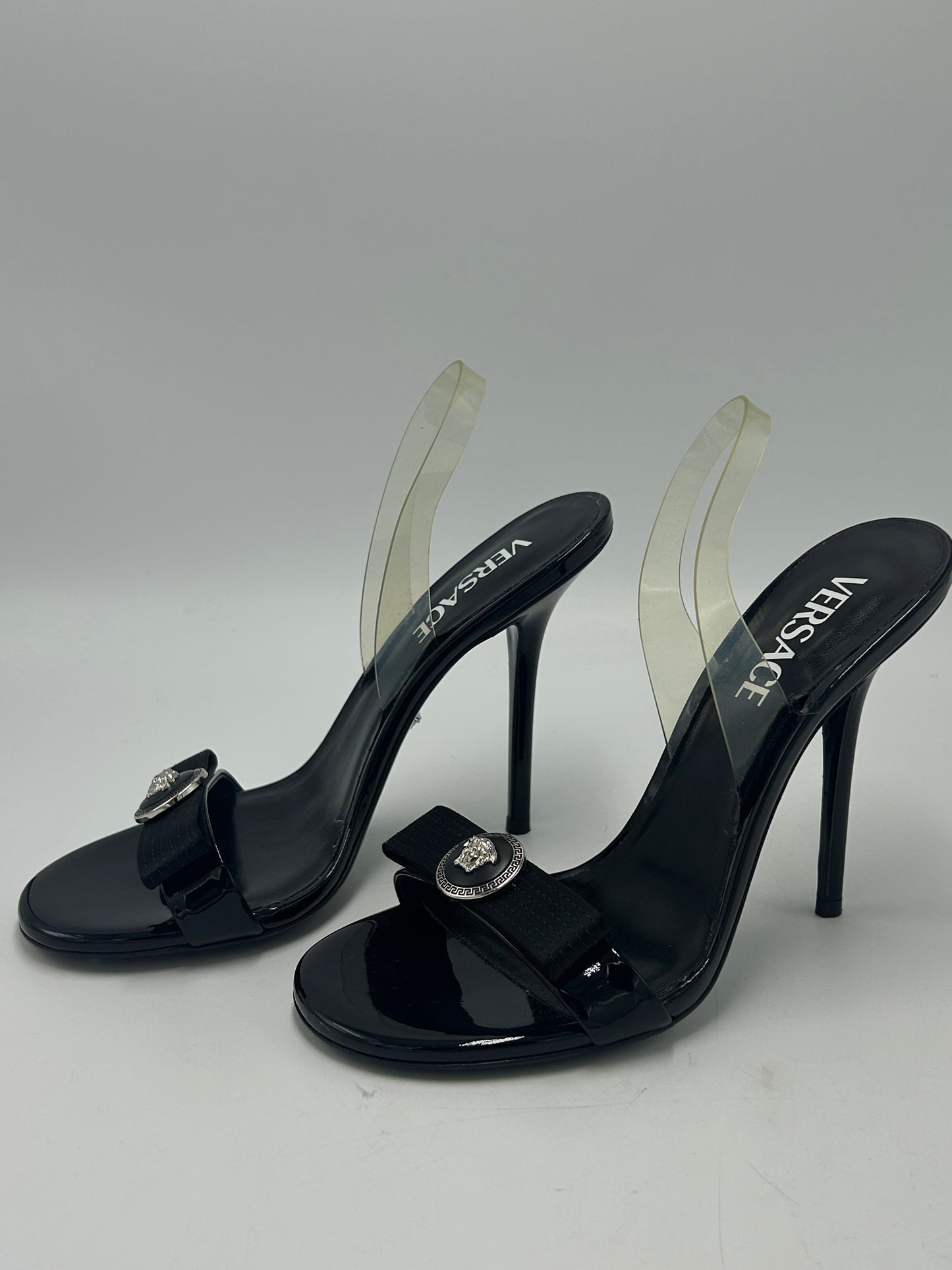 Versace Ribbon Slingbag Designer Luxury Shoes, Size: 7