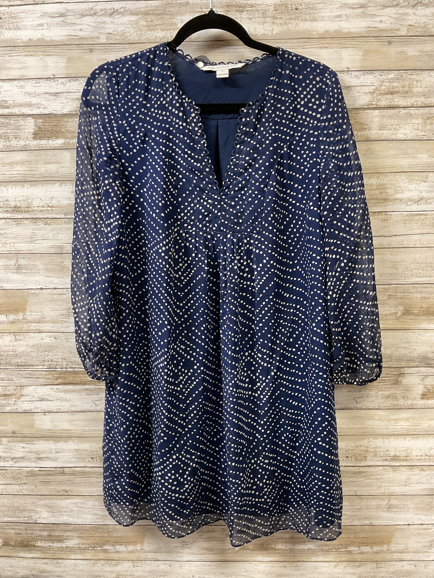 Dress Designer By Diane Von Furstenberg In Navy, Size:6