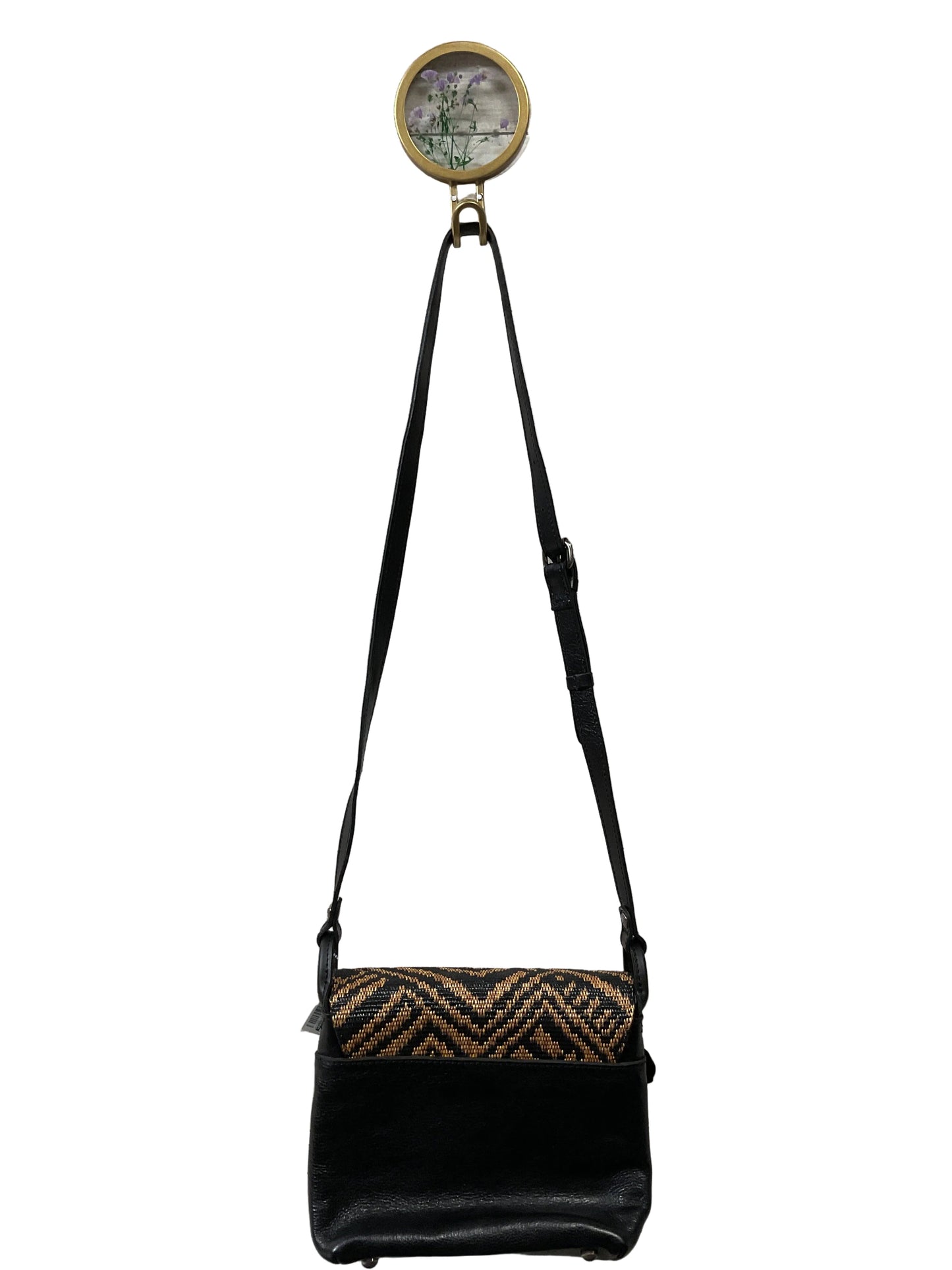Crossbody Designer By Patricia Nash In Black & Tan, Size:Medium
