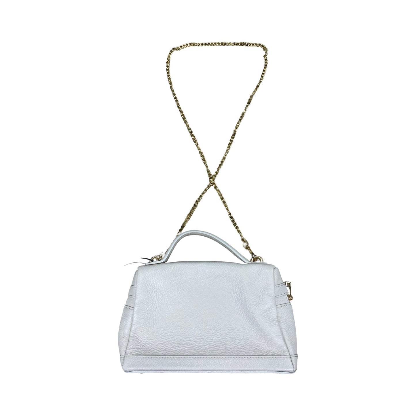 Handbag Leather By Divina Firenze In Cream, Size:Medium