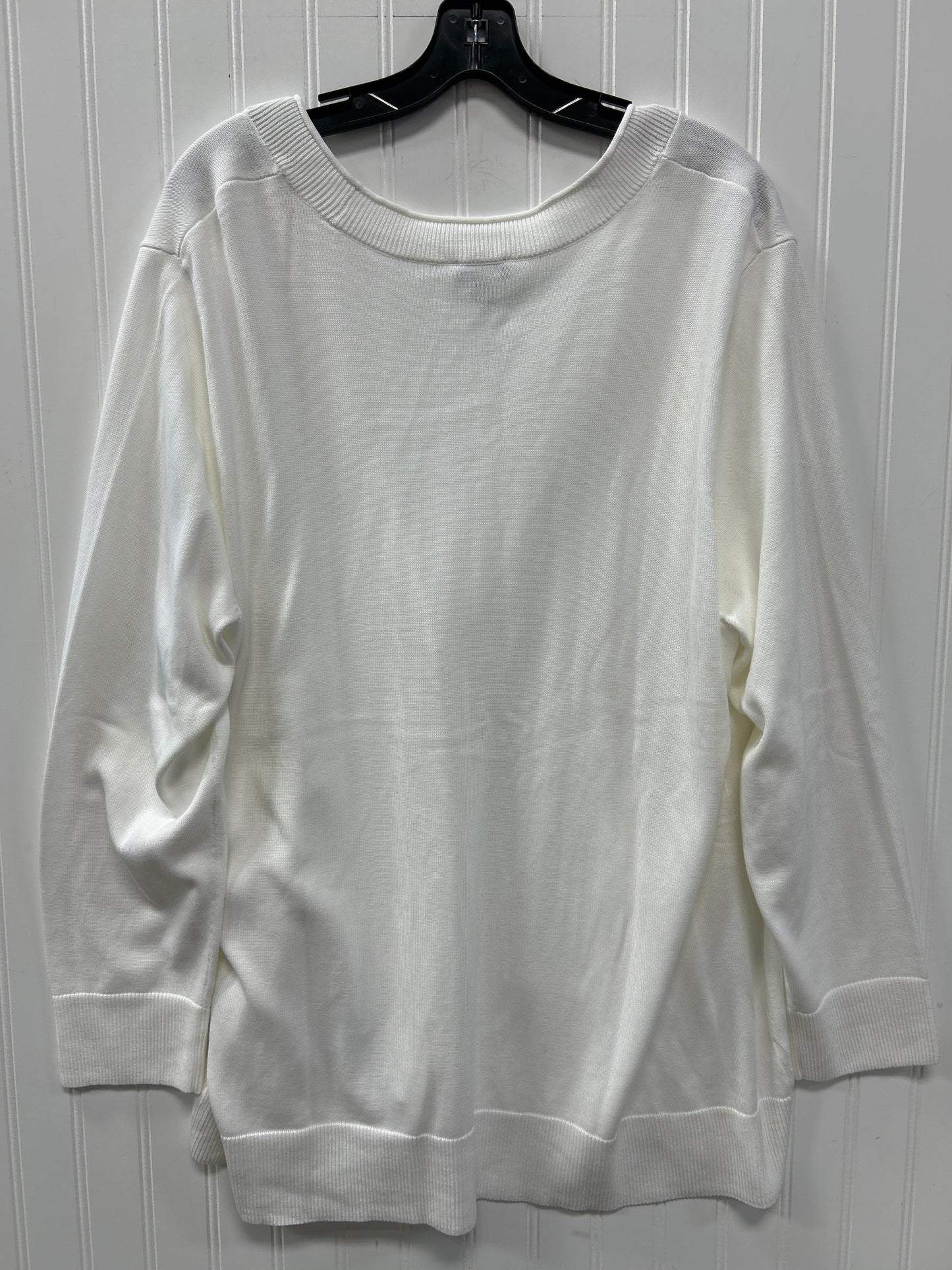 Cardigan By Talbots In White, Size:2X