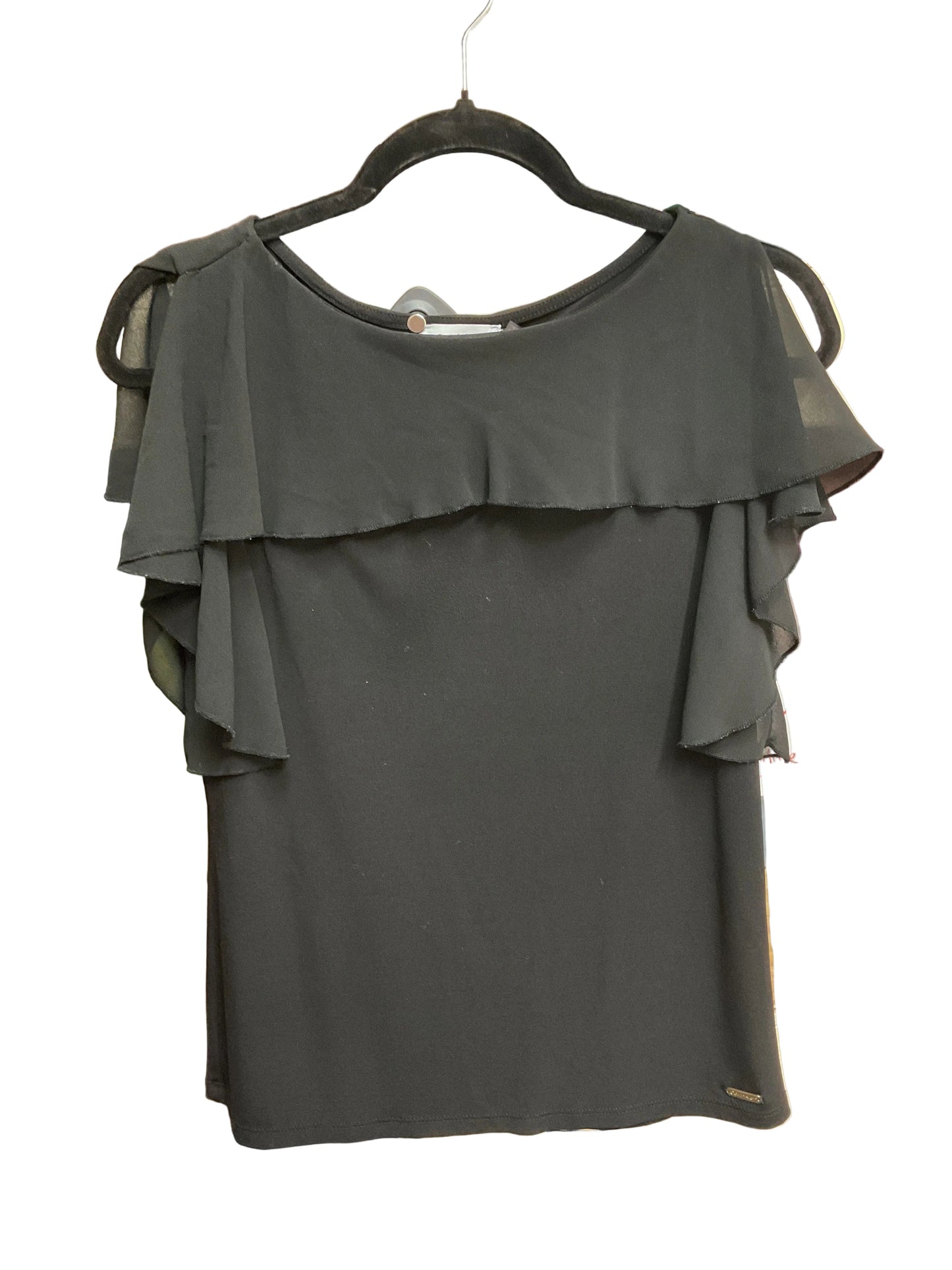 Top Ss By Calvin Klein In Black, Size:Xs