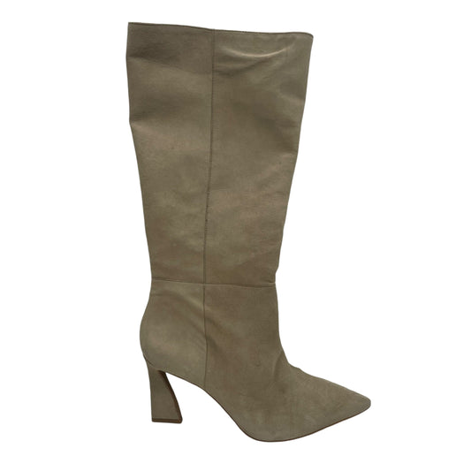 BOOTS MID-CALF HEELS by VINCE CAMUTO In TAN, Size: 9.5