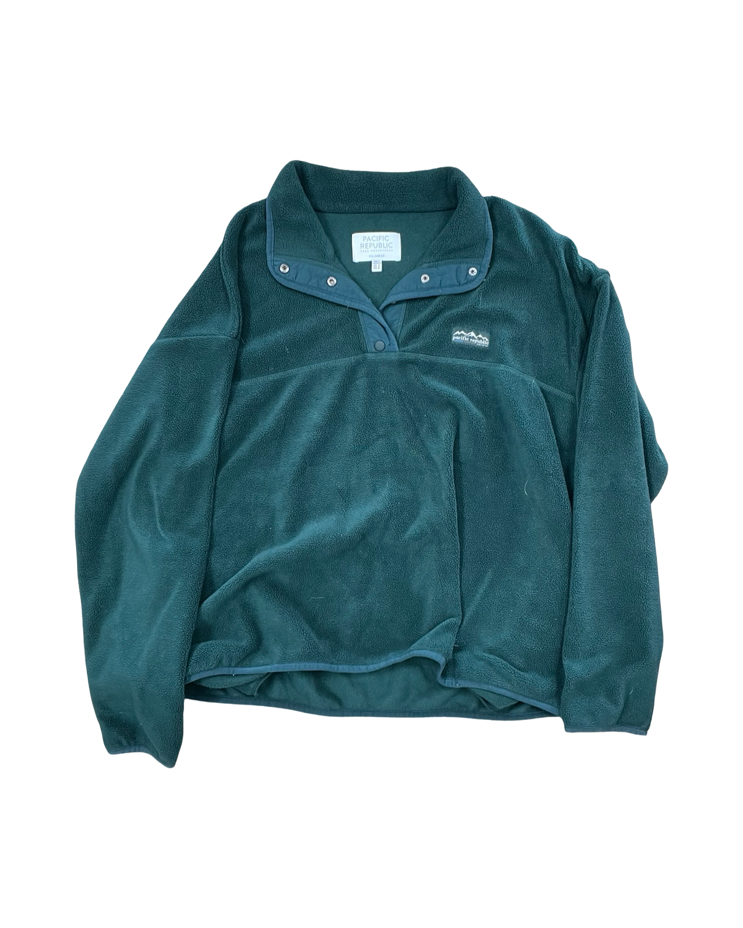 Sweatshirt Collar By Pull&Bear In Green, Size:M